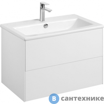 картинка Тумба под раковину Акватон Сохо 75 1A258101AJ010 белый глянец