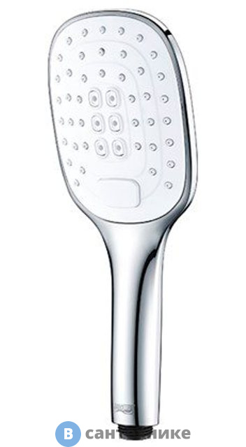 Лейка для душа WasserKRAFT A062 3-функциональная хромоникелевое покрытие, ABS-пластик