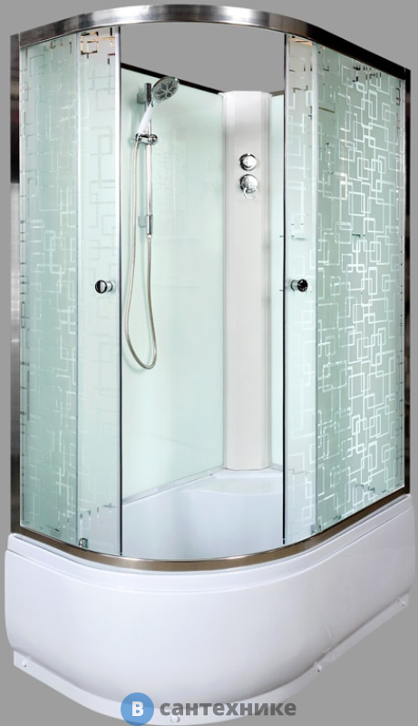 Душевая кабина Deto ЕМ4512 R N (без крыши) (1200*800*2200)