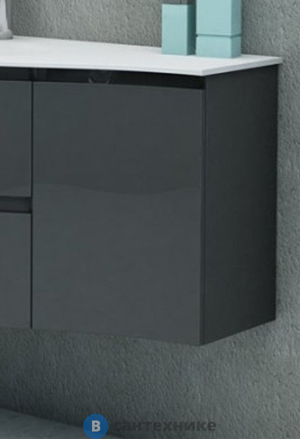 Шкафчик Cezares VAGUE 44223 подвесной с одной распашной створкой, правый, Antacite, 34x40x55