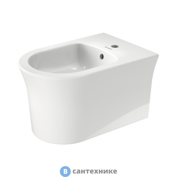 Биде подвесное Duravit White Tulip 370x540 мм, с переливом, с 1 отв под смеситель, белый (2293150000)