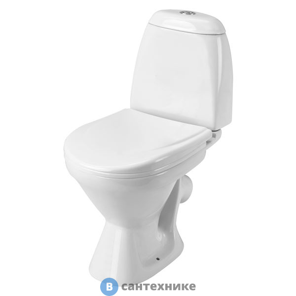 Унитаз с бачком Santek 1.WH30.2.130 Римини белый, 2х режим. (дюропласт)