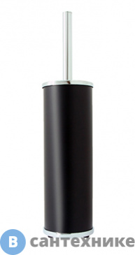 картинка Щетка для унитаза WasserKRAFT K-1027 Black напольная металл, комбинированное покрытие