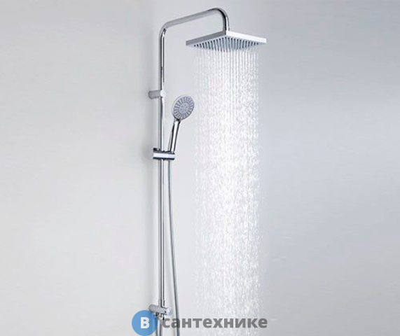 Душевая стойка WasserKRAFT A017 хромоникелевое