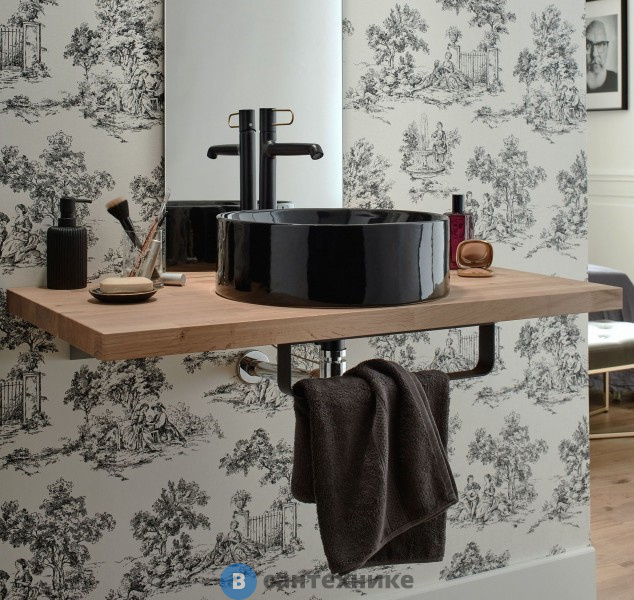 Раковина Jacob Delafon Vox E14800-7 накладная, круглая, 42 см, чёрная