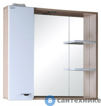 картинка Шкаф-зеркало Onika СТИЛЬ 75.01 лев. /750x166x716/ (207519)