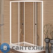 Душевой уголок Radomir Соул 3 120х80 белый, лев. (стекла прозрачные) (1-03-1-1-0-0080)
