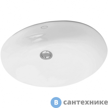 картинка Раковина Jacob Delafon Caxton E2211-0 встраиваемая снизу 55x44 cm, белая, с отв перелива