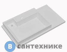 Умывальник СанТа Юпитер 900*500 левый, ш/гл над стиральной машиной, без кронштейнов (900128)