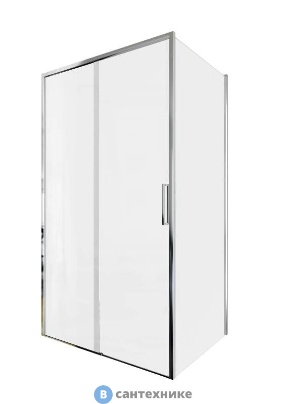 Душевой уголок Aquanet Pleasure Evo 100x80 AE65-100x80-CT без поддона, профиль хром, прозрачное стекло (324068)