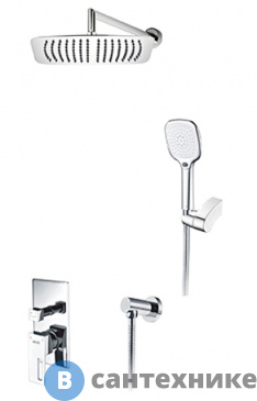 картинка Встраиваемый комплект WasserKRAFT A16069 для душа с верхней душевой насадкой и лейкой
