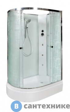 картинка Душевая кабина Deto ЕМ2712 R N с гидромассажем (гм.) (120х80х208 см)
