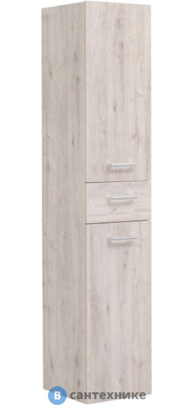 Пенал Dreja 35, 2 дверки, 1 ящик, стекл. полки, дуб кантри (77.0304D)