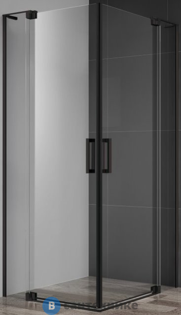 Душевой уголок Cezares SLIDER-A-2-90/100-C-NERO (900-1000)x(900-1000)x1950 без поддона