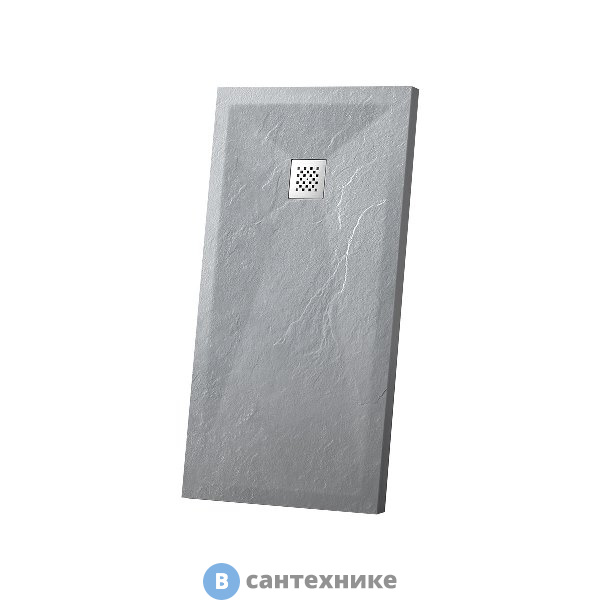 Душевой поддон Vincea VST-4SR9011G из искусственного камня, 1100*900*25, серый, без сифона