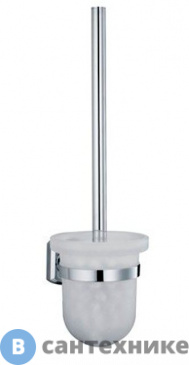 картинка Щетка для унитаза WasserKRAFT Oder K-3027 металл, хромоникелевое покрытие, матовое стекло