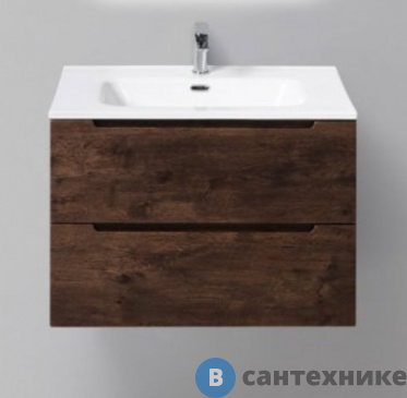 картинка Тумба под раковину BelBagno 71 см ETNA-700-2C-SO-RW-P подвесная с двумя выкатными ящиками, Rovere Moro