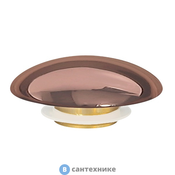 Накладка на слив для раковины ABBER AC0014RG розовое золото, керамика