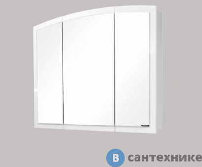 картинка Зеркало-шкаф Comforty Палини-100 белый глянец