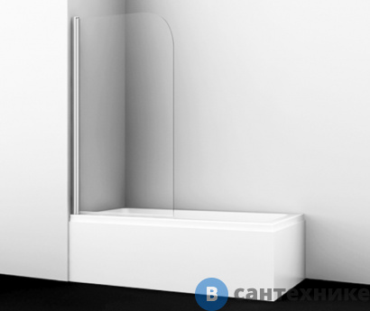 картинка Стеклянная шторка для душа WasserKRAFT Leine 35P01-80, распашная, одностворчатая