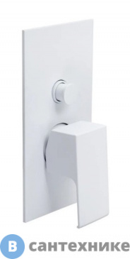 картинка Смеситель Cezares PORTA-VDIM-BIO встраиваемый для душа с переключателем, белый матовый