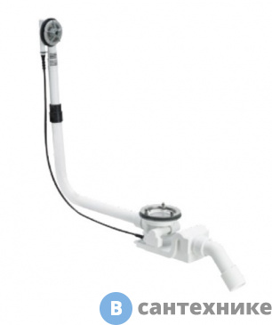 картинка Слив-перелив Bette Rotaplex R5,удлиненный, диаметр 90мм, хром, для ванны EVE (B608-901)