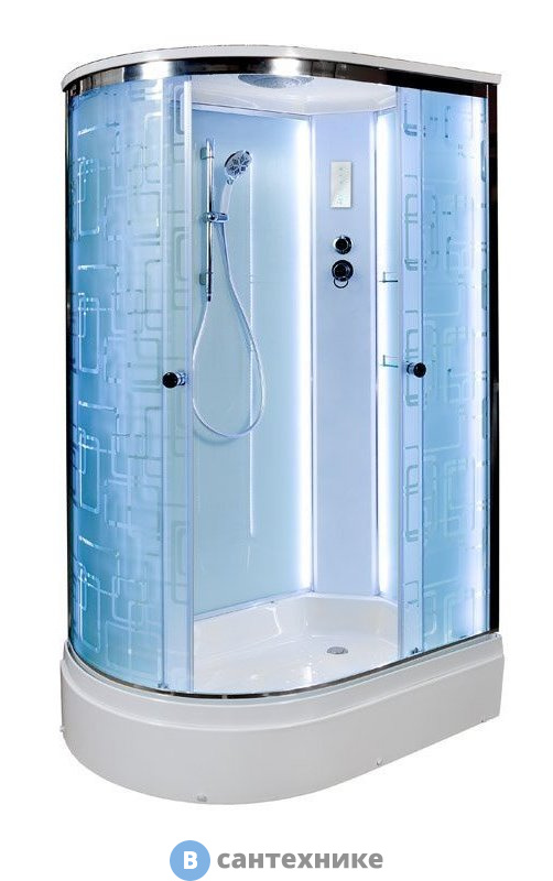 Душевая кабина Deto ЕМ2712 R LED (120х80х220 см)