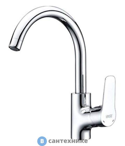Смеситель WasserKRAFT Lippe 4507 для кухни с поворотным изливом латунь, хромоникелевое покрытие