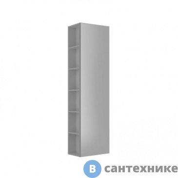 картинка Шкаф-пенал Keuco PLAN 32931290002 высокий, 1 дв., петли R, с бок. полочками, 480x1750x300 мм, к/ф: инокс матовый