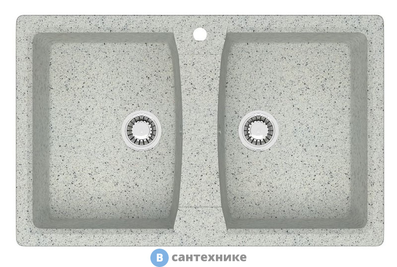 Кухонная мойка AZARIO Elmas (780х500х190) Светло серая (сифон + герметик) (CS00078335)