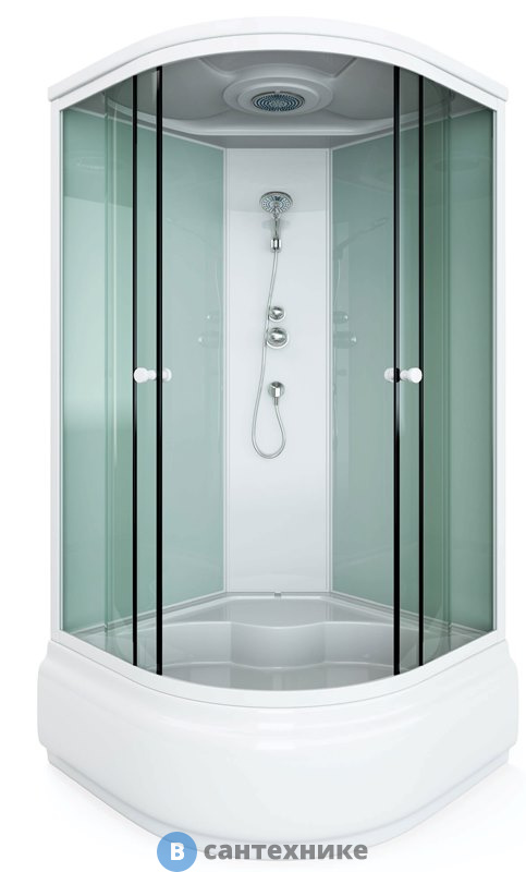 Душевая кабина Arcus S-23 (100x100) матовое. стекло, высокий поддон