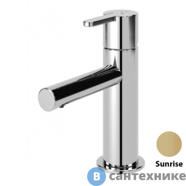 картинка Смеситель Cezares LEAF-LSM1-L-SR для раковины однорычажный, с донным клапаном, Sunrise