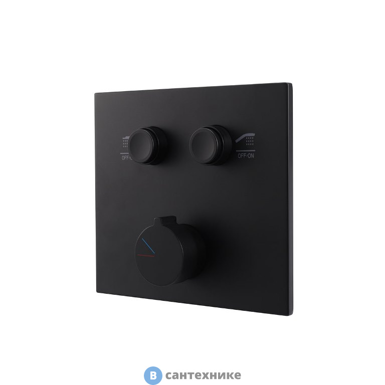 Встраиваемый смеситель Vincea VSCV-421MB для душа двухфункциональный, черный