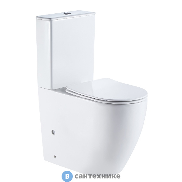 Унитаз с бачком AZARIO MIRADA с сиденьем дюропласт микролифт, 655х385х920 мм (AZ-1289A)