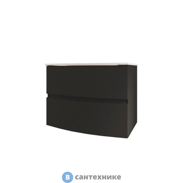 Тумба под раковину Cezares ELETTRA 55522 с двумя выдвижными ящиками Grafite, 74x51x55