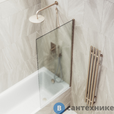 картинка Шторка для ванны в профиле MaybahGlass 1400*600 Стекло 8 мм Сатин (MGV-92-2ш)