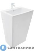 Раковина WELTWASSER LEERBACH 4438 GL-WT (GELBACH 007S GL-WT) напольная белый глянец 460х340х850