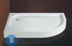 Душевой поддон CEZARES TRAY-S-RH-120/90-550-13-W-L из исскуственного мрамора, без сифона