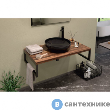 картинка Консоль под раковину ORKA Kestel 95 подвесная, орех