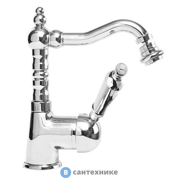 Смеситель Cezares ELITE-BSM2-01-M для биде однорычажный c донным клапаном, хром, ручка хром