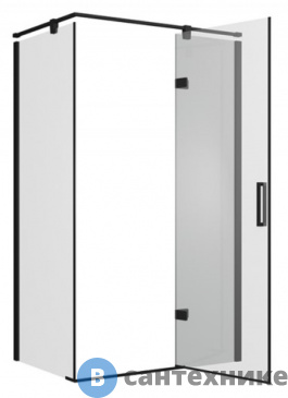 картинка Душевой уголок Bravat LINE BS120.3113AB black 800х1200х1950 мм, без поддона