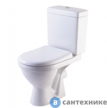 картинка Унитаз-компакт ROSA Неро белый  н/п под кн/арм (бачок,+ 2ур.арм.Уклад, дюро.сид.,микролифт)