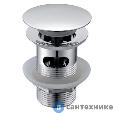 картинка Донный клапан WasserKRAFT A024 Push-up латунь, хромоникелевое покрытие