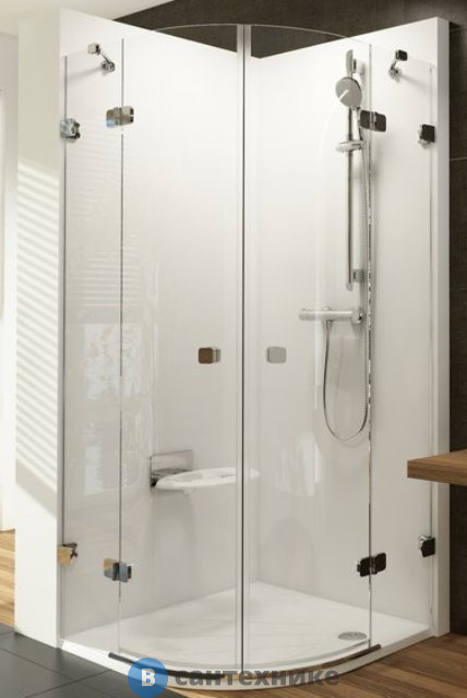 Душевой уголок Ravak Brilliant BSKK4-100 хром+Транспарент (3U2AAA00Y1) без поддона