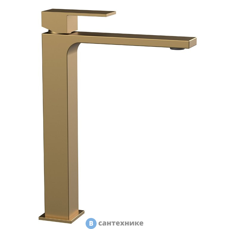 Смеситель Vincea Cube VBF-1C02BG для раковины, однорычажный, брашированное золото