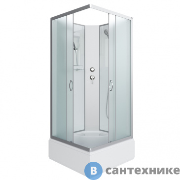 картинка Душевая кабина Niagara NG-1108-14BK (900х900х2000) средний поддон, стекло матовое