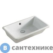 Раковина Artceram WASHBASINS GEA встраиваемая снизу 53х34.5 см, без отв под смеситель, без крепежа, белый (GEL001 01 00)