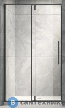 картинка Душевая дверь Veconi VN-34B VN34B-120-01-C7 стекло прозрачное, 6 мм