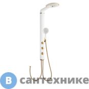 Душевая стойка GLLON SL 1301 GW белая+золото (07011301-07)