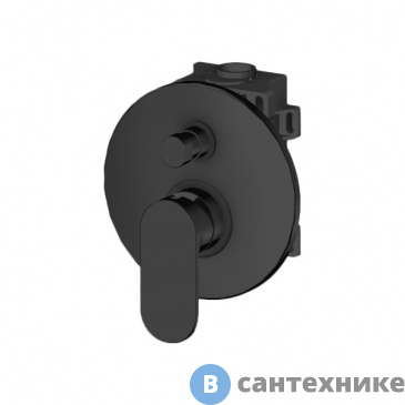 картинка Смеситель Gattoni H2Omix7000 встроенный на 2 выхода, с GBOX, Nero Opaco (7003470N0.CH)